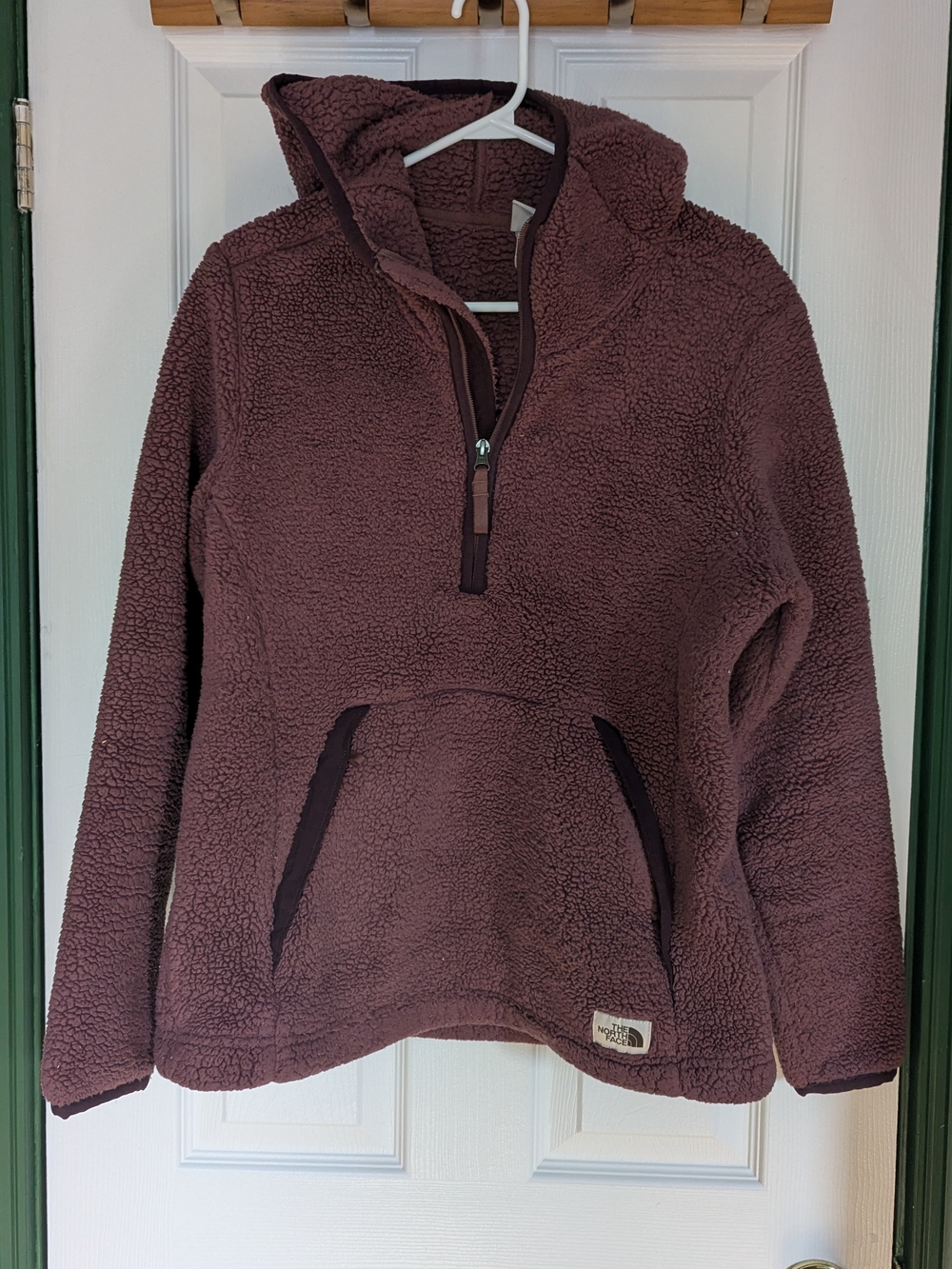 The North Face Plush Half-Zip Sherpa Hoodie - Deep Plum